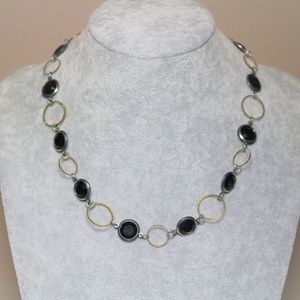Bail Both Sided Black and Gold Loop Necklace - NEW